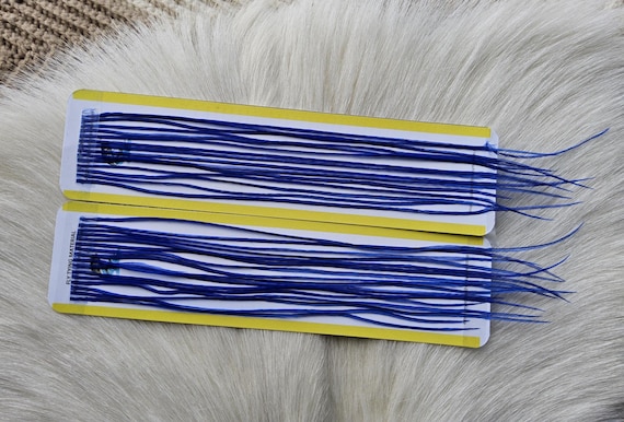 Whiting Hackle Fly Tying Feather...  Long Whiting Saddle Hackle (Feather) Color,  Dyed In A Beautiful Blue..