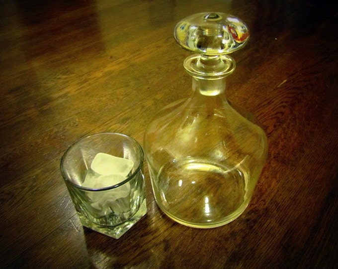Vintage Glass Brandy Decanter Etsy