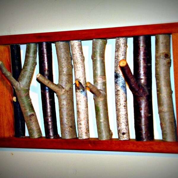 Rustic Tree Branch Coat Rack