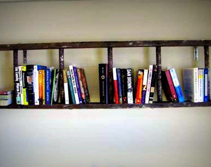 Vintage Wooden Ladder Bookshelf Large Etsy