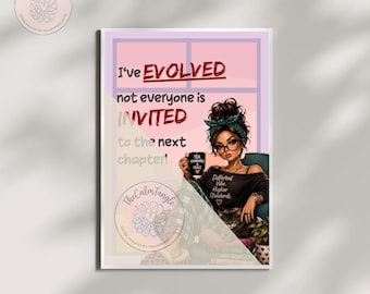 He evolucionado: Lámina decorativa para pared / Póster con cita sobre crecimiento personal / Descarga digital sobre límites y confianza