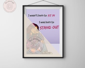 No nací para encajar (lámina decorativa para pared) / Frase para destacar / Confianza (descarga digital)
