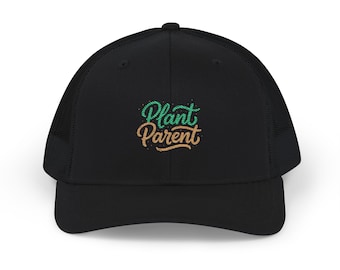Embroidered Plant Parent Trucker Hat – Richardson 112 Snapback Gardening Cap