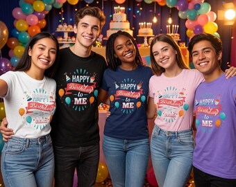 Happy Birthday to Me Shirt: Confetti, Balloons Birthday Outfit Tee