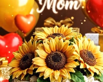 Sunflowers Animated Birthday Video for Mom, Audio included.