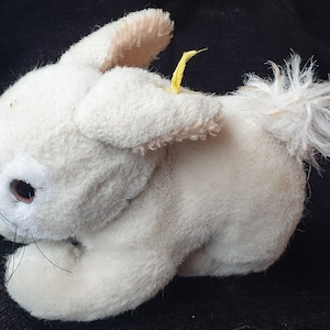 Vintage 1970s rare Steiff original German stuffed plush toy bunny rabbit  glass eyes 6&quot;