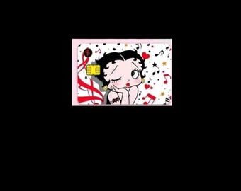 Betty Boop Music Credit Card Skin