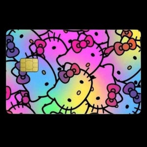 Hello Kitty Rainbow Credit Card Skin Holographic image 1