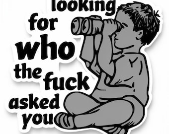Looking Funny Adult  Sticker