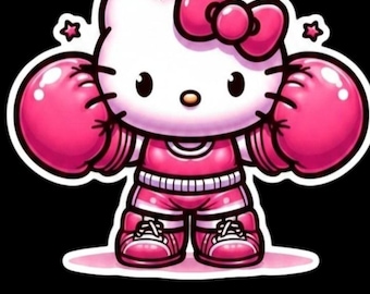 Hello Kitty Boxing Sticker
