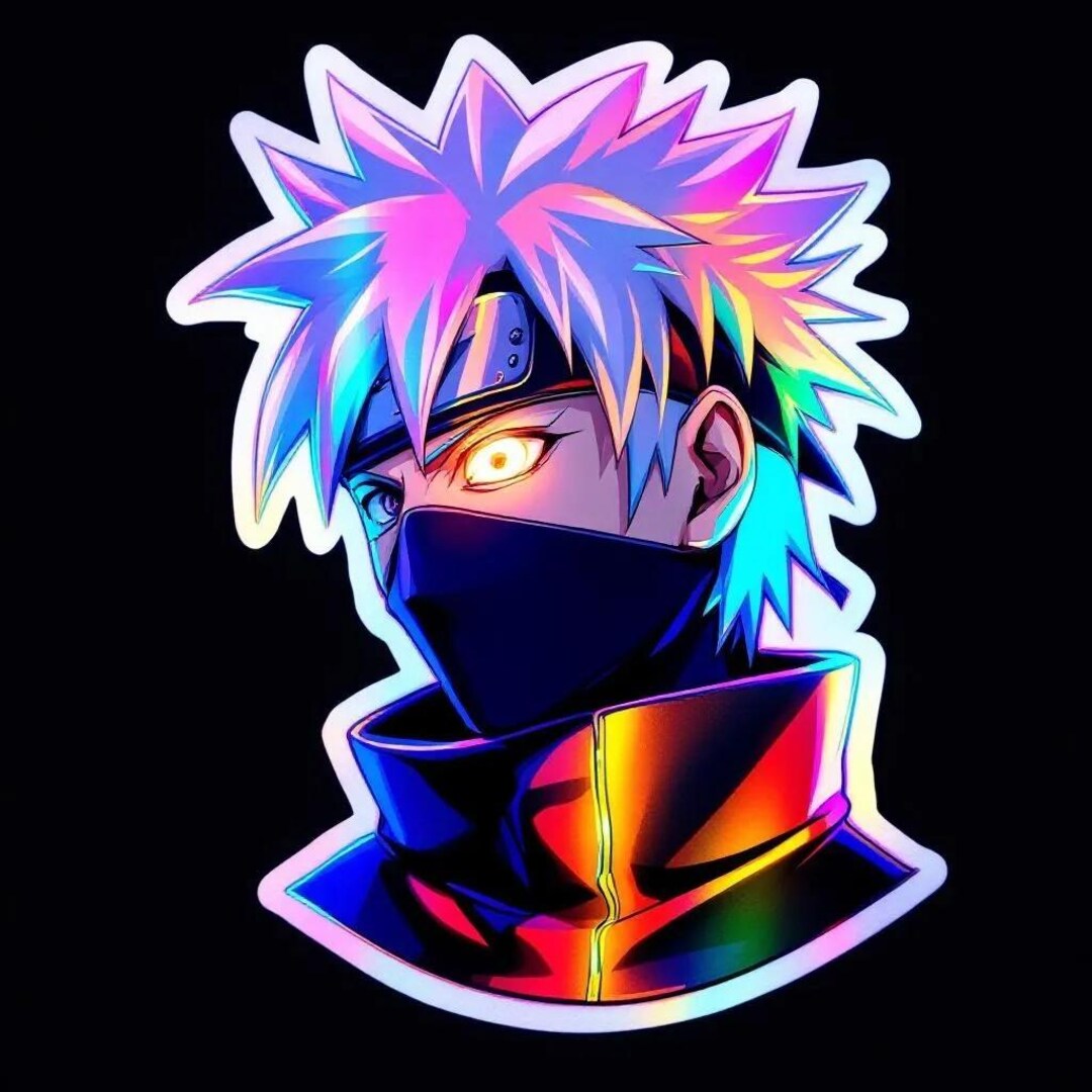 Kakashi Holographic Sticker - Etsy