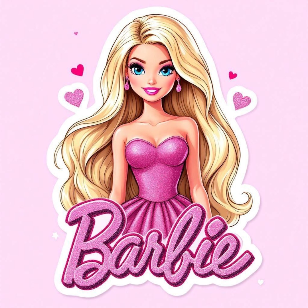 Barbie Sticker - Etsy