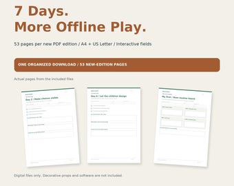 7-Day Screen-Free Reset System & 30 Educational Activity Guides