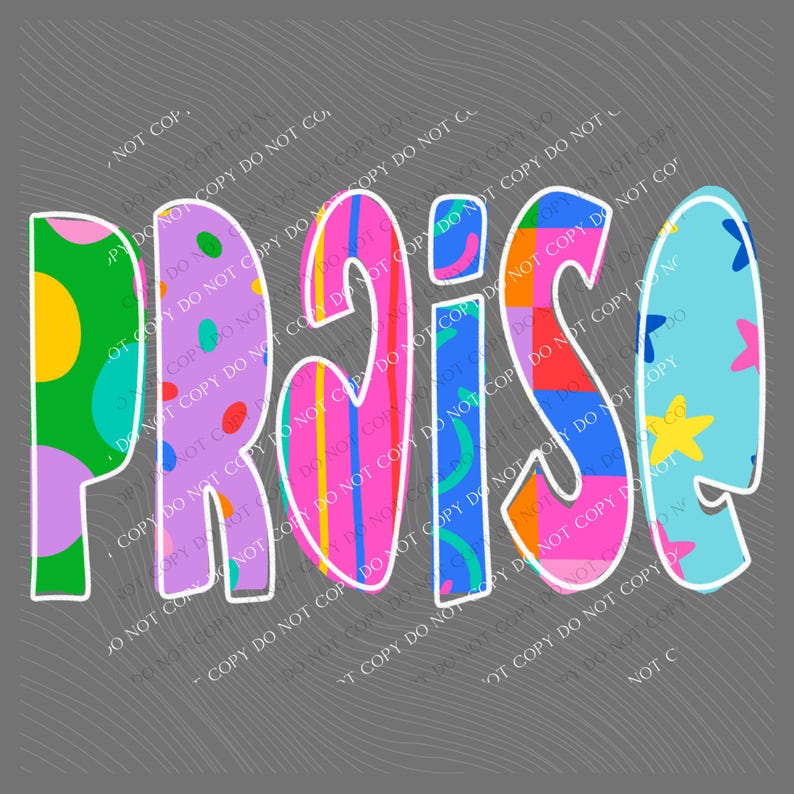 Praise Color Pop Doodle, PNG ONLY - Etsy