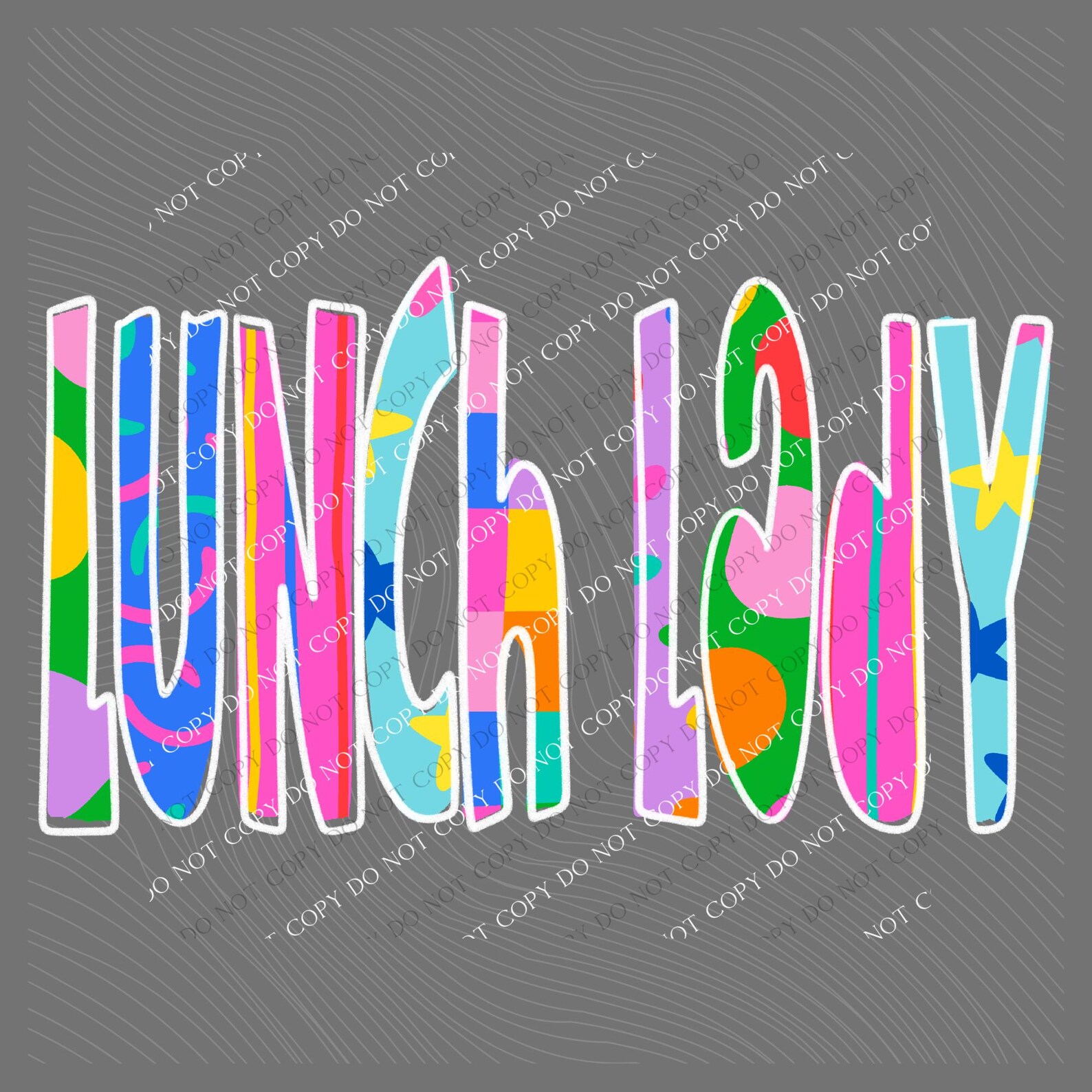 Lunch Lady Color Pop Doodle, PNG ONLY - Etsy