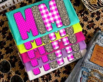 Mimi Leopard Glitter Gingham Dot Pink, PNG solamente