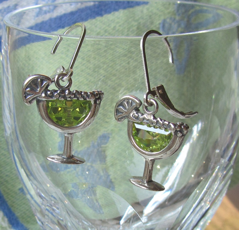Cinco De Mayo Margarita Earrings With Cubic Zirconia on Etsy India