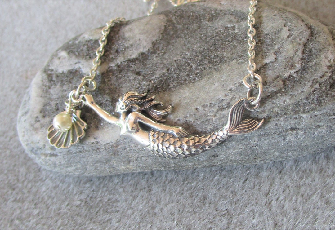 Mermaid Necklace Gold Seashells Costume Accessory
