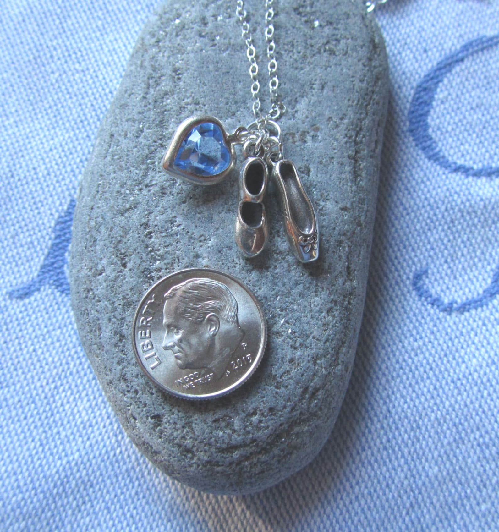 i love ballet and tap sterling charm necklace, swarovski crystal, sterling tap shoe n ballet slipper on sterling chain, dance re i love ballet and tap sterling charm necklace, swarovski crystal, sterling tap shoe n ballet slipper on sterling chain, dance re