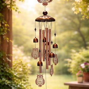 Owl and Bird wind chime