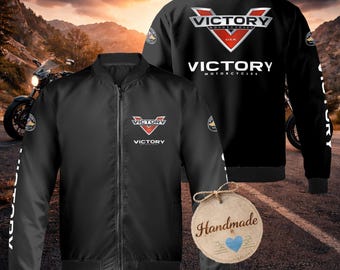 Motorsport Bomber Jacket Racing Gift for  fans Victory Motorcycles Vintage Streetwear, Personalized Retro Sportswear
