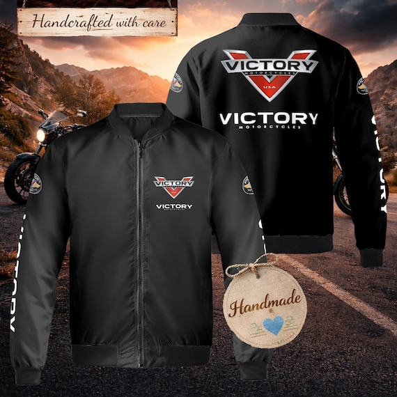 Motorsport Bomber Jacket Racing Gift for  fans Victory Motorcycles Vintage Streetwear, Personalized Retro Sportswear
