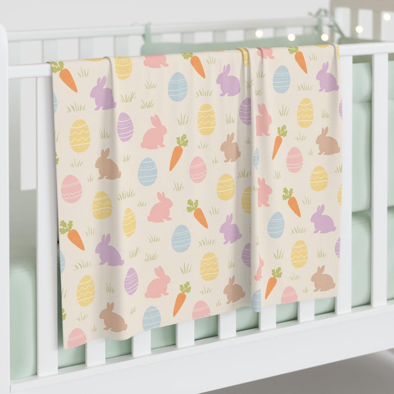 Easter Bunny Egg Carrot Seamless Pattern – Neutral Boho Spring Digital ...