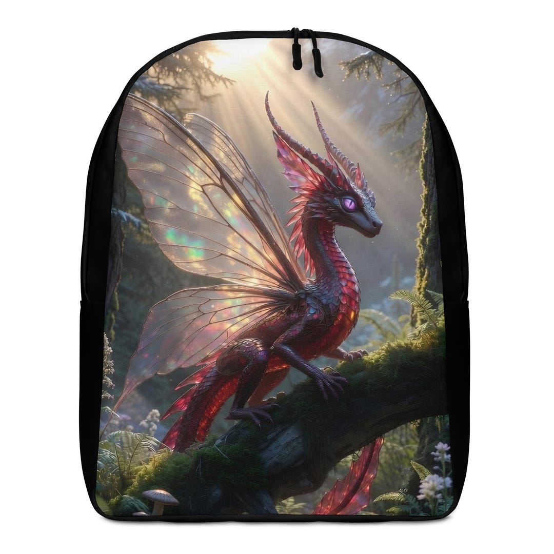 Ruby Red Backpack Red Ruby Dragon Minimalist Backpack Laptop Daypack Gift - Etsy