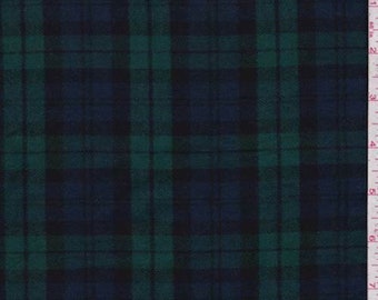black watch plaid wool fabric