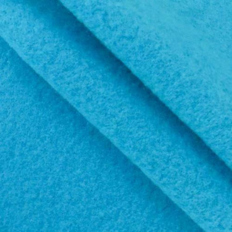 Turquoise Double Side Polar Fleece Knit Fabric By The Yard Etsy