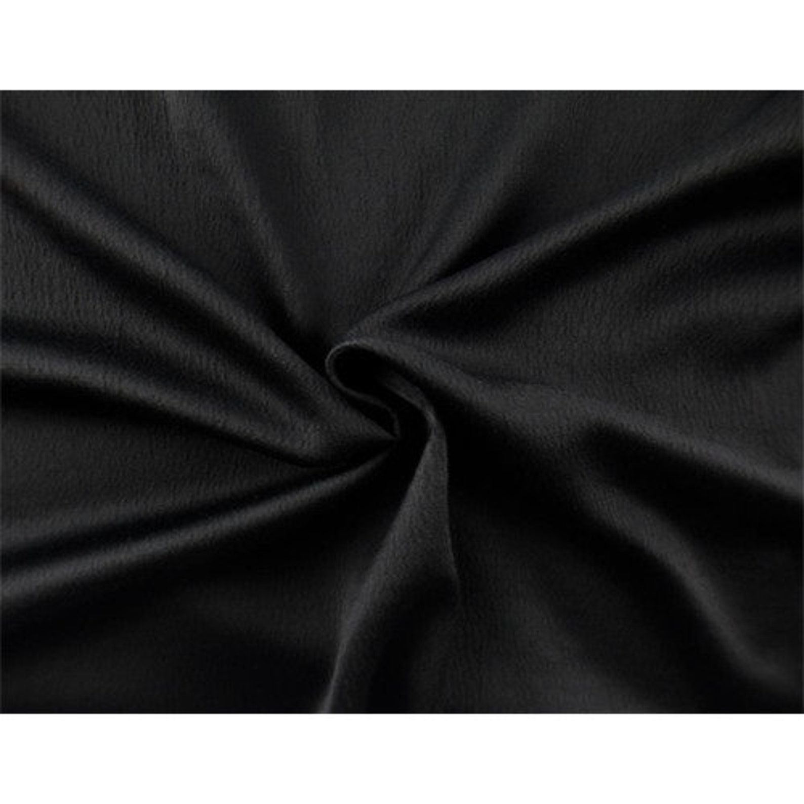 Black Texture Crepe Back Satin Fabric by the Yard | Etsy