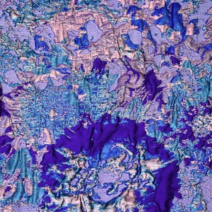 Purple-Pink-Multi Poly Blend Metallic Abstract Matelasse Jacquard Brocade Fabric 画像 4