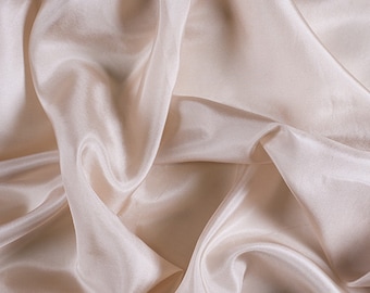 45" Wide 100% Silk Habotai Beige-Wholesale by the Yard (2000M105)
