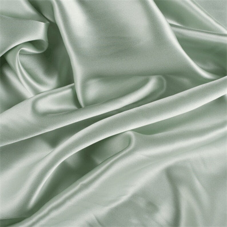 Sage Green Silk Charmeuse Fabric by the Yard Etsy
