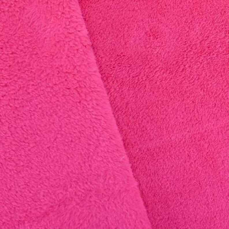 Hot Pink Double Sided Sherpa Fleece Knit Fabric by the Yard Etsy
