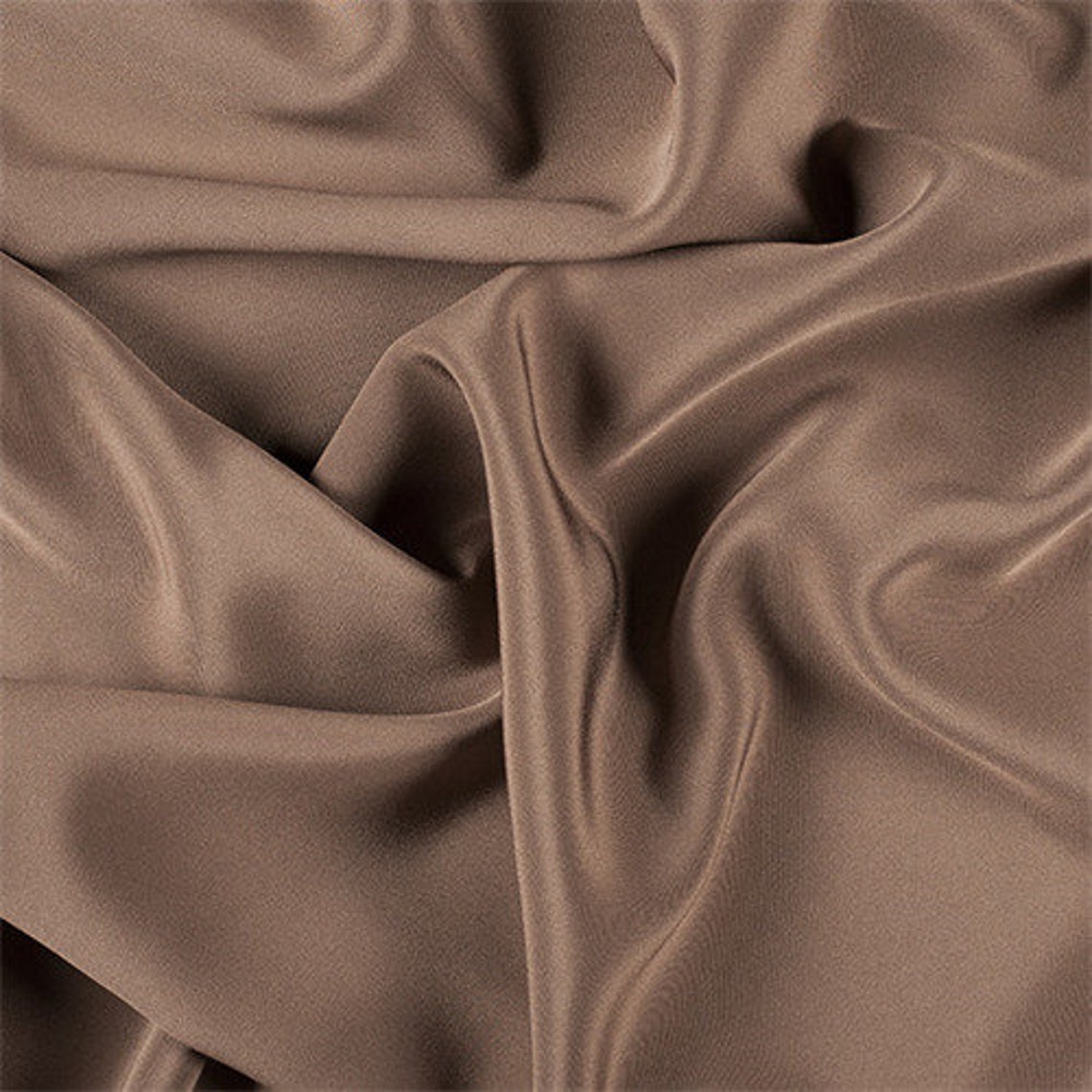Brown 4 Ply Silk Crepe Fabric By The Yard Etsy