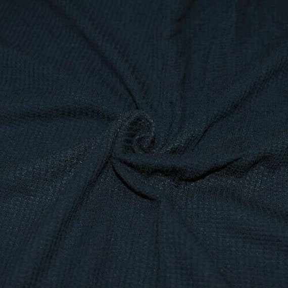Navy Blue Waffle Pique Knit Fabric by the Yard - Etsy