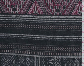 Black Southwest Sweater Knit, Fabric By The Yard