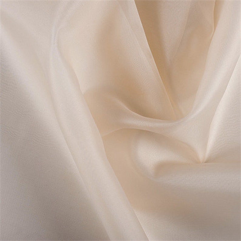 Cream Silk Organza Fabric by the Yard Etsy