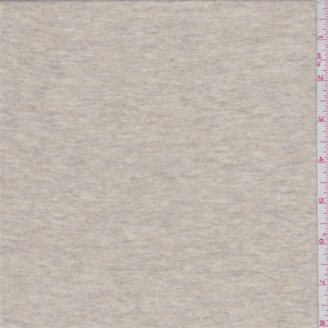 Oatmeal Heather Rayon TShirt Knit Fabric By The Yard Etsy