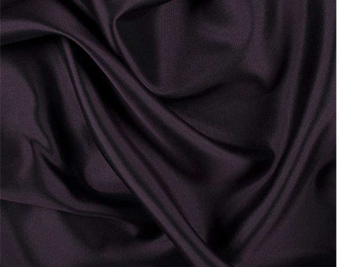 Aubergine Silk/wool Gab Fabric by the Yard Etsy