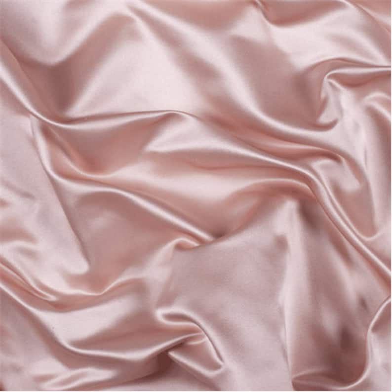 Light Pink Silk Duchess Satin Fabric by the Yard Etsy
