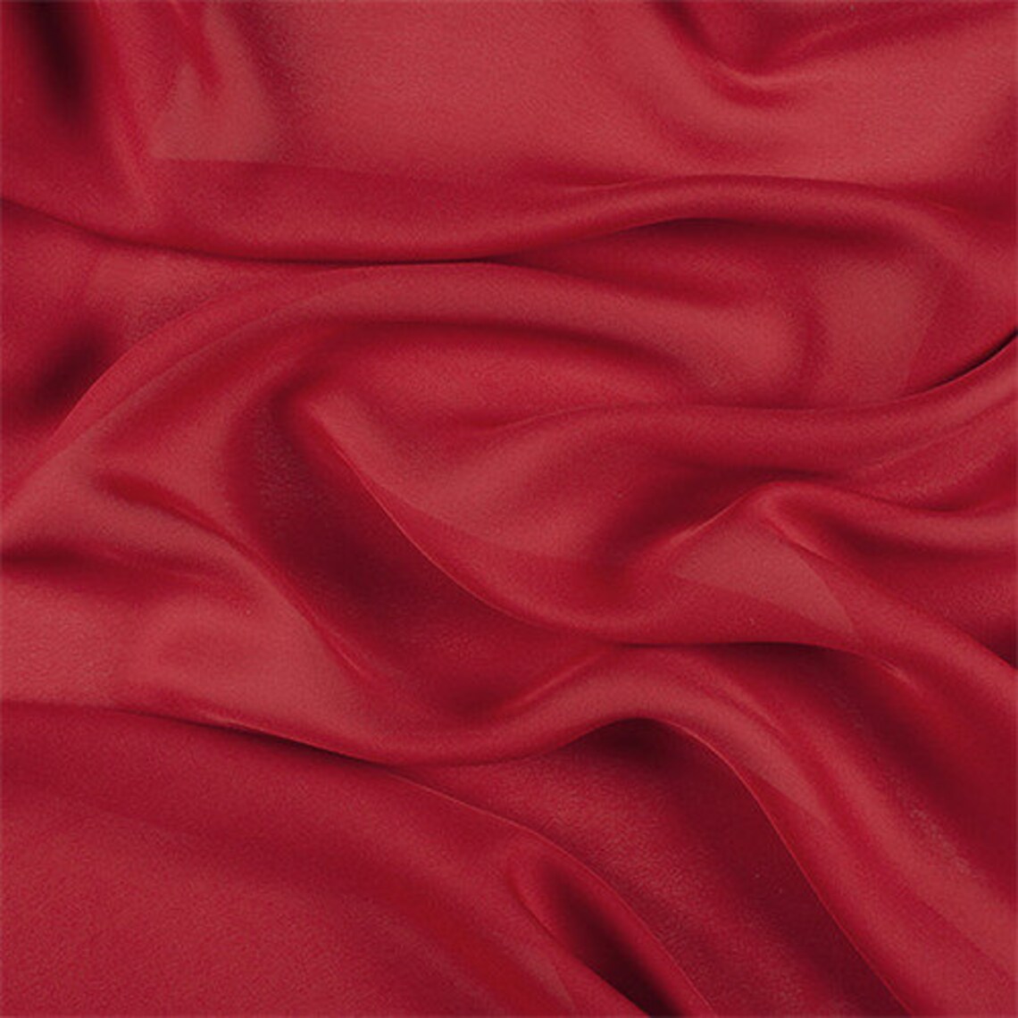 Dark Red Silk Double Fabric By The Yard Etsy