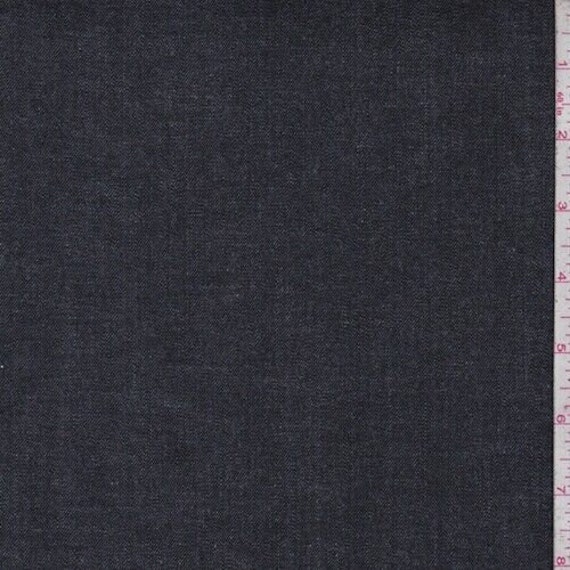 Midnight Cross Hatch Denim Fabric by the Yard Etsy