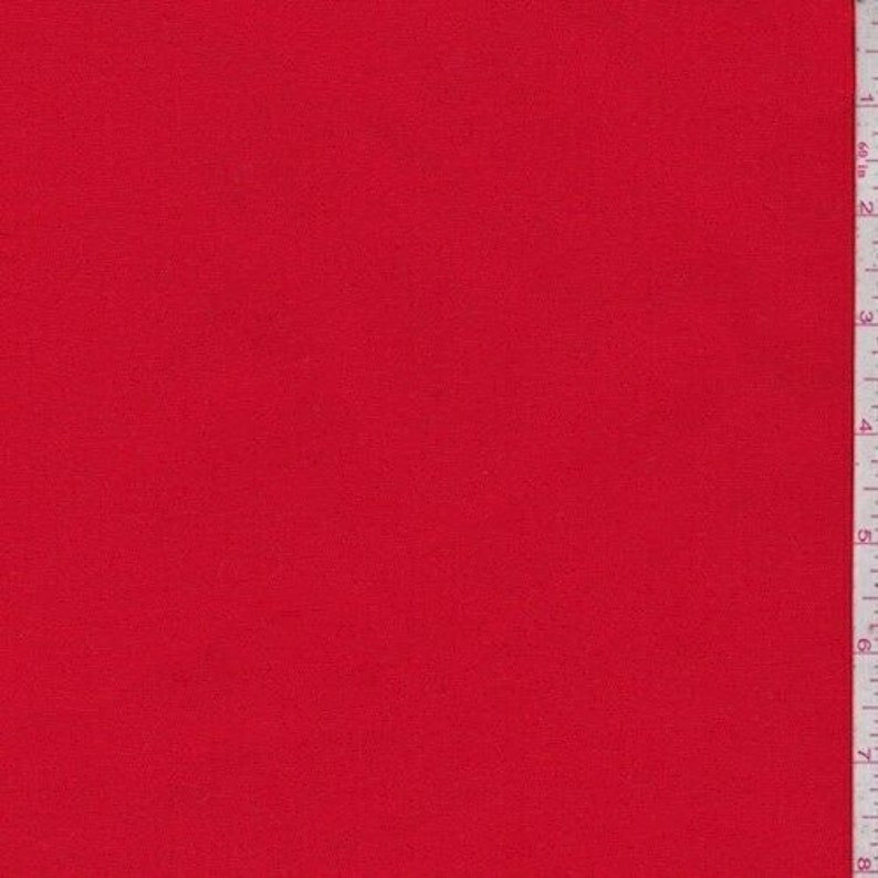 Red Woven Cotton Fabric by the Yard Etsy