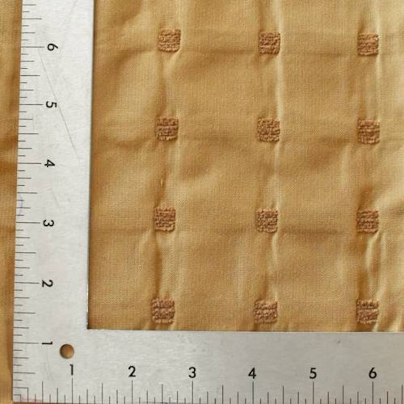 Fabric By The Yard Toasted Beige Square Chenille Woven Home Decorating Fabric