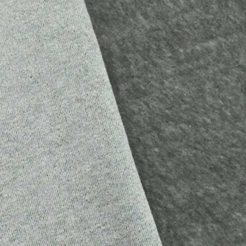 Fabric By The Yard Heather Gray Fleece Back Knit