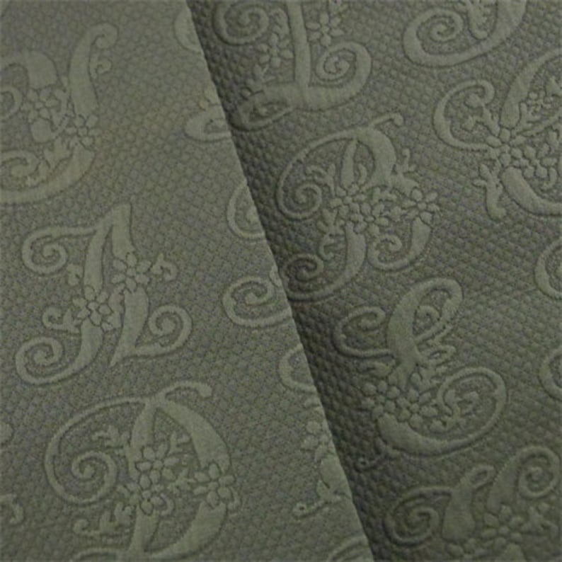 Slate Gray Alphabet Cloque Home Decorating Fabric Fabric By Etsy