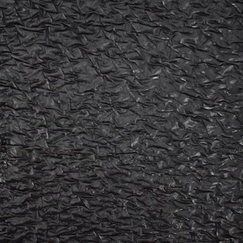 Metallic Black Ruche Knit Fabric By The Yard Etsy