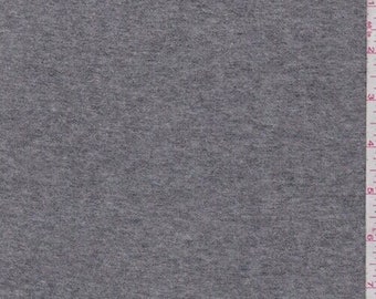 Heather Grey Slubbed Baby French Terry Knit, Fabric By The Yard